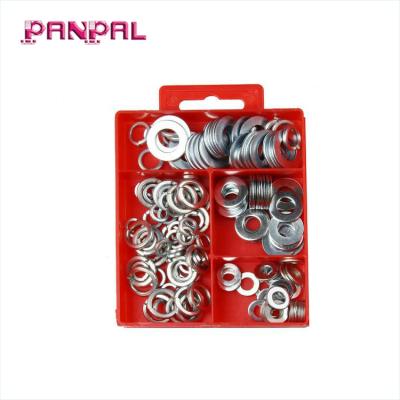 China BSCI approved china factory hardware flat gasket and lock washer set 160PC 95*120mm for sale