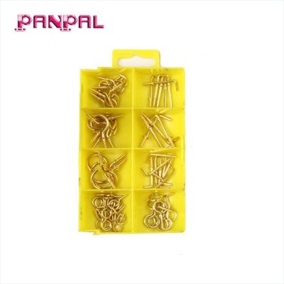 China Household Tool Hardware Accessories 66pc Hanging Metal Screw Cup Hooks Miscellaneous Combination Set for sale