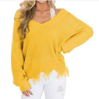 China Anti-wrinkle plus size cropped solid color long sleeve sweaters for women girl chenille sweater for sale