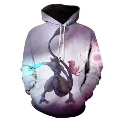 China custom parride and anime pattern European and American 3D custom logo cartoon characters printed hoodies for plus size men's hoodies for sale