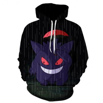 China Custom Anti-wrinkle Fashion 3D Printed Pullover Sweater Men's Anime My Neighbor Totoro Digital Print Hoodie With Logo for sale