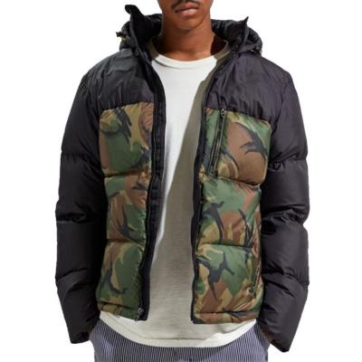 China Breathable Custom Logo Winter Jackets Coats Men Camouflage Puffy Mens Warm Padded Down Jacket for sale