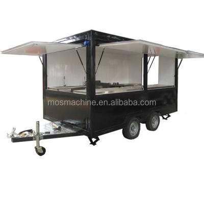 China Factory 3.5m towable new design vegetable processing mobile food trailer fast food cart/street food truck for sale for sale