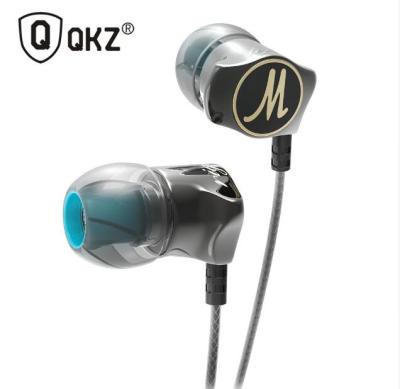 China Free Shipping QKZ DM7 Earphone Special Edition In-Ear Gold Plated Housing Headset Noise Isolating HD High Fidelity 3.5MM Wired Earphone for sale