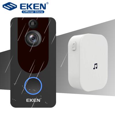 China EKEN V7 HD 1080P Smart WiFi Integrated Video Doorbell Camera Video Intercom Night Vision IP Door Bell Wireless Security Camera for sale