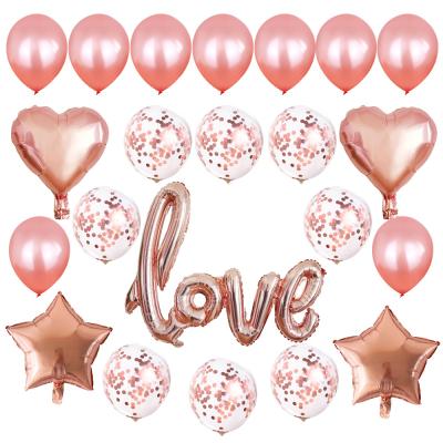 China Valentine's Day LOVE valentines day balloons foil balloons party decoration set wedding decoration balloons for sale