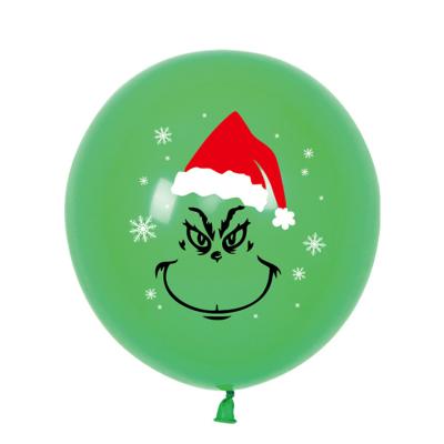 China Christmas 12 Inch Party Supplies Decoration Print Balloon Latex Set Christmas Merry Christmas Balloon for sale