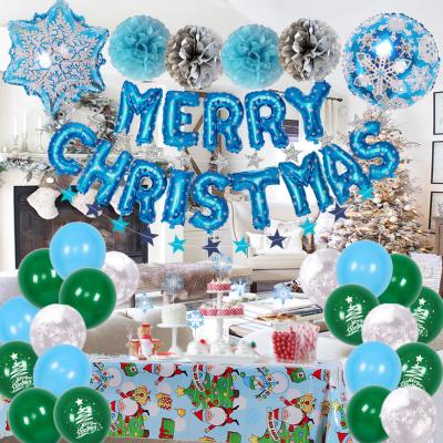 China Xmas Christmas Latex Foil Mylar Balloon Set Decoration Party Backdrop Banners Christmas Balloon for sale