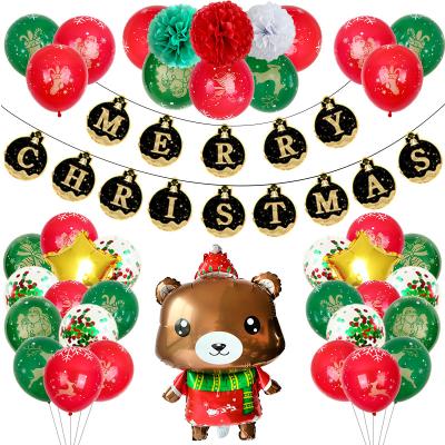 China Christmas Xmas Balloon Garland Set Decoration Party Props Banners Christmas Foil Printing Balloons for sale