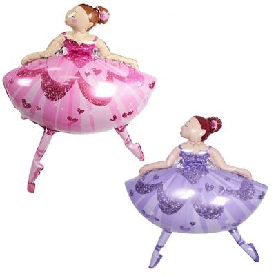 China Festival ballet princess balloon children birthday foil balloons decoration party bulk the balloon for sale