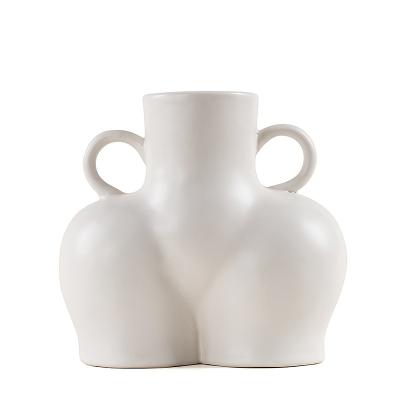 China Wholesale Europe Artware Ornaments Vase Ceramic Vase Modern Nordic Style Ceramic Instituto Vase for sale