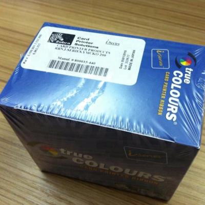 China Original zebra iseries true color YMCKO ribbon 800015-440 200 copies for P430i printer for sale