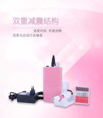 China USB Rechargeable Electric Nail File Drill Manicure Pedicure Machine Tool Power Bank Nail Bite Head Machine 218 30000RPM for sale