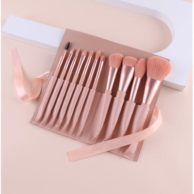 China the makeup brush 11 for beauty tools design makeup newest makeup brush the manufacturer logo edge custom two-piece brush for sale