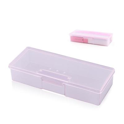 China Plastic Nail Tips Storage Box Nail Art Storage Box For Nail Tools Pink White White Nail Tips Empty Boxes for sale