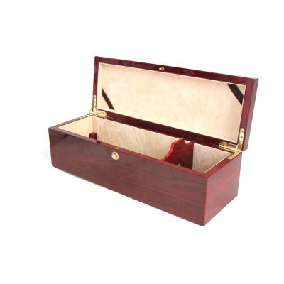 China Recycled Materials Noble Wooden Wine Box Gift Case Packaging Bottle Holder for sale