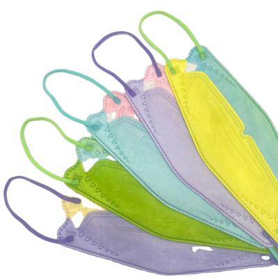 China Personal Care Wholesale 4 PLY Colored Disposable Face Mask Korea Fashion Fish Cotton Ear Loop KF94 4 PLY Shape Face Mask for sale