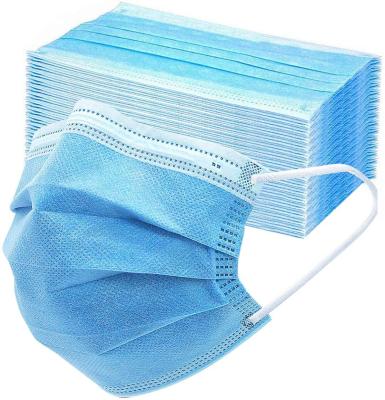 China 3 Ply Breathable Surgical Face Mask Chinese Medical Supplier , Blue Disposable Face Masks With Earloop for sale