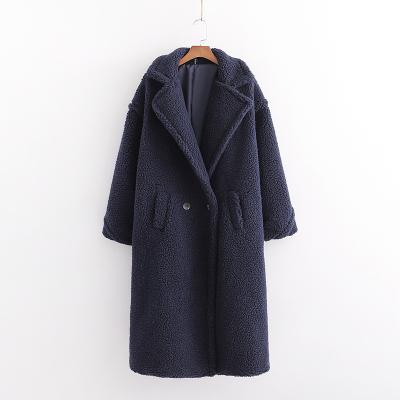 China Winter High Street Slim Fit Elegant Women Trench Coat Long Cashmere Jacket Lady Wool Coat for sale