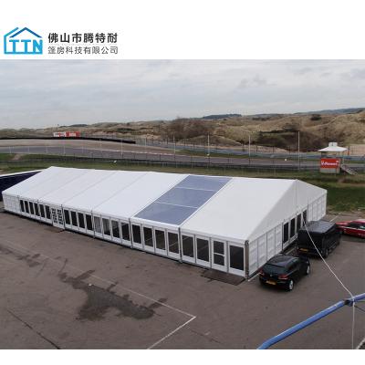 China new arrival UV-resistant / windproof / waterproof big aluminum tent double side PVC coated fabric tent for sale