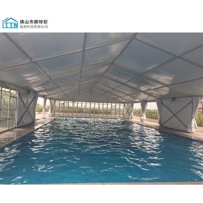 China UV-resistant fabric structure 40x20 m steel frame custom sport event tent for tennis swming for sale