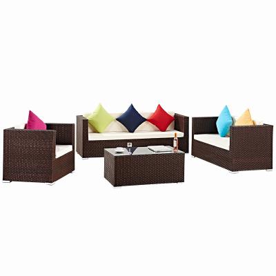 China High Quality Modern Outdoor Furniture Patio Rattan Set Rattan Sofas for sale