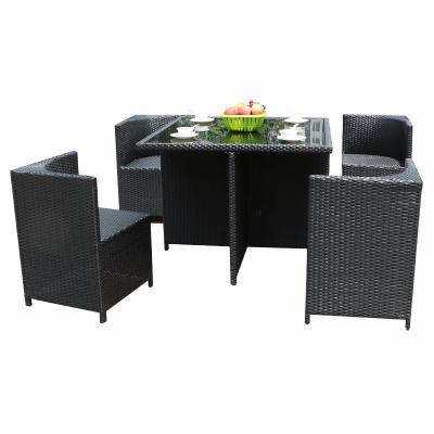 China Modern Rattan Sets Outdoor Furniture Patio Rattan Coffee Table Dining Table Chair Set for sale