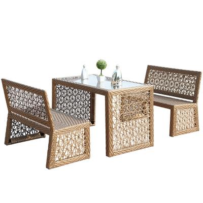 China Modern Luxury Outdoor Furniture Rattan Patio Set Sofa Chair Chairs And Table Set for sale