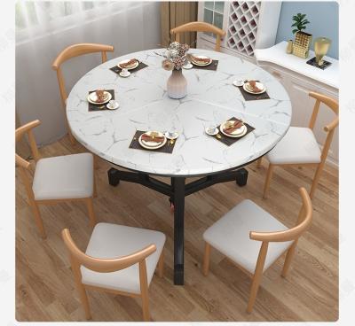 China Luxury Modern Space Saving Foldable Furniture Designs The Log Folding Dining Table Marble Folding Dining Table for sale