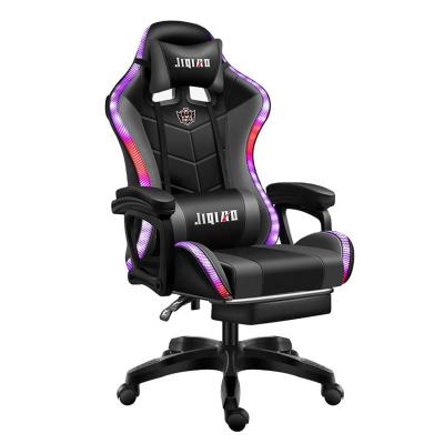 China Custom Adjustable Cheap Desk PU Computer Leather PC Gaming (Height) Packing Silla Gamer RGB Led Massage Gaming Chair With Lights And Speakers for sale