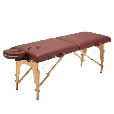 China Modern Cheap Price Korea Massage Bed Beauty Spa Portable Wooden Folding Massage Table For Sale for sale