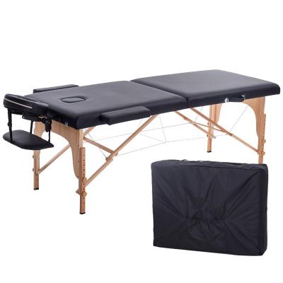 China Modern Cheap Price Korea Massage Bed Beauty Spa Folding Portable Wooden Massage Table For Spa for sale