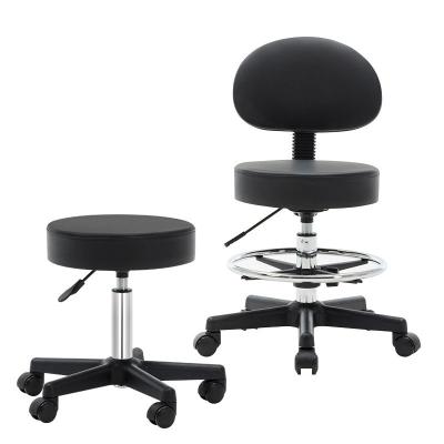 China Modern Adjustable Modern Barber Shop Equipment Size Black Beauty Styling Chair Swivel Barber Stools for sale