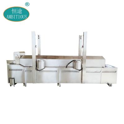 China High Quality Chip Frying Machine Automatic Electric Chip Fryer Hotels Snacks Potato Pellet Continuous Belt Fryer for sale