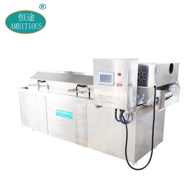 China Hotel Chip Frying Machine Bugle Automatic Continuous Belt Conveyor Fryer Banana Potato Chips Deep Fryers for Hotels for sale