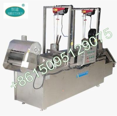 China 1000*600mm Gas Heated Small Continuous Fryer Machine For Potato Chips for sale