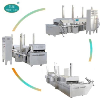 China Factory CE Certified Full Automatic Double Conveyor Continuous Potato Frying Machine For Fried Potato Chips And French Fries for sale