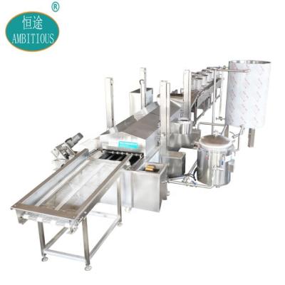 China Factory 100kg/h Industrial Finger Fries Chips Fryer Machine Continuous Potato and Potato Chips Frying Machine Automatic for sale