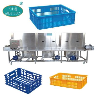 China food & Beverage factory 2021 hot sales fully automatic washing machine for cleaning plastic crates basket pallet trays for sale