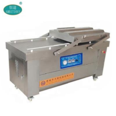 China Commercial Frozen Food Chicken Meat Sausages Vacuum Packing Machine Double Nozzle Vacuum Sealer ISO CE TUV AMBITIOUS CN; NHS for sale