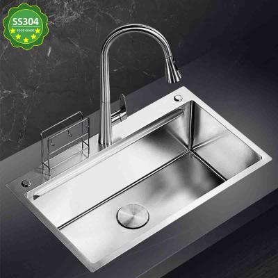 China LED Light Stainless Steel Simple Design Plastic Faucet Mat Ozone Absorbing Kitchen Faucet for sale