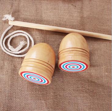 China Interesting fq brand hot sale children's funny toy wooden spinning top for sale