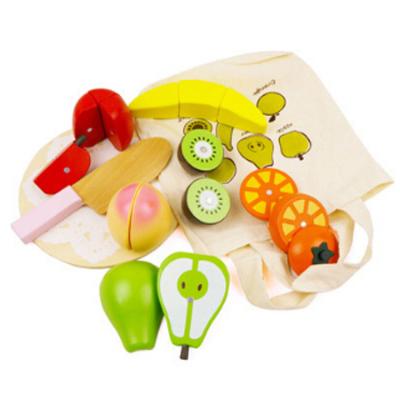 China Wholesale Eco Friendly Wooden Kids Toy Set Food Cutting Wooden Food Kitchen Toy for sale