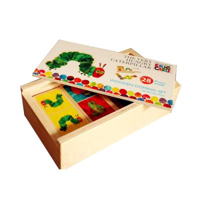 China Hot sale brand fq colorful wooden dominoes wooden kids games for sale