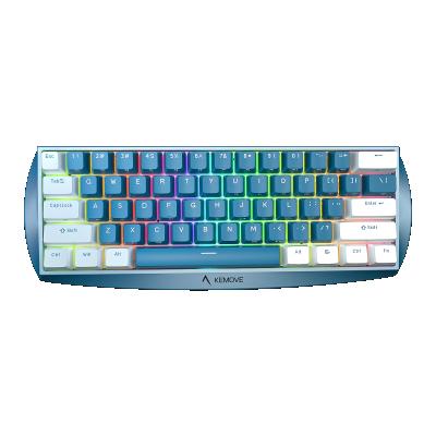 China Anti-ghosting Kemove Ares 60% Layout RGB Radio / Wired Gaming Keyboard With Gateron Aluminum Hot-swappable Switch Programmable CNC Case Macro for sale