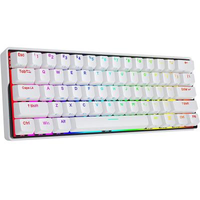 China KEMOVE Wireless Snowfox Wired/Wireless 60 Percent Full Programmable Gaming Mechanical Keyboard PBT RGB Backlit Keycaps Hot Swappable Keys for sale