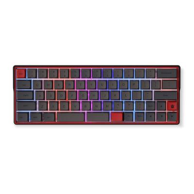 China Hot Dropshipping Kemove DK66 Backlight Exchange RGB Type-c 64/66 Gaming Tastatur 60 Key Keyboards Wireless Mechanical Gamer Keyboard for sale