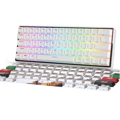 China Kemove Shadow DK61 Mechnical Keyboard Hotswap Wireless Dual Mode Tastatur Small Mini USB Programmable Wired 60% Keyboard for sale