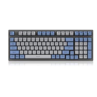 China Hotswappable OEM GK98 Gateron 3 Mode PBT Wireless Keycap Mechanical Keyboard BT Radio / RGB Backlight 98 Key Gaming Wired Keyboard for sale