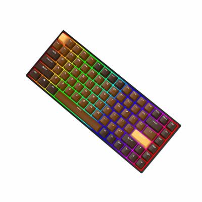 China OEM Gateron Switch Anti-Ghosting 84-Key RGB Gaming Keyboard Gamer Backlit Hot Swape 3 Mode Mechanical Keyboard Wireless Keyboard for sale